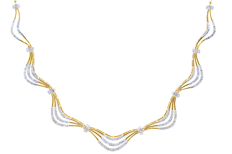 14K Hallmarked Gold | Natural Diamond Necklace 4NCSJ065