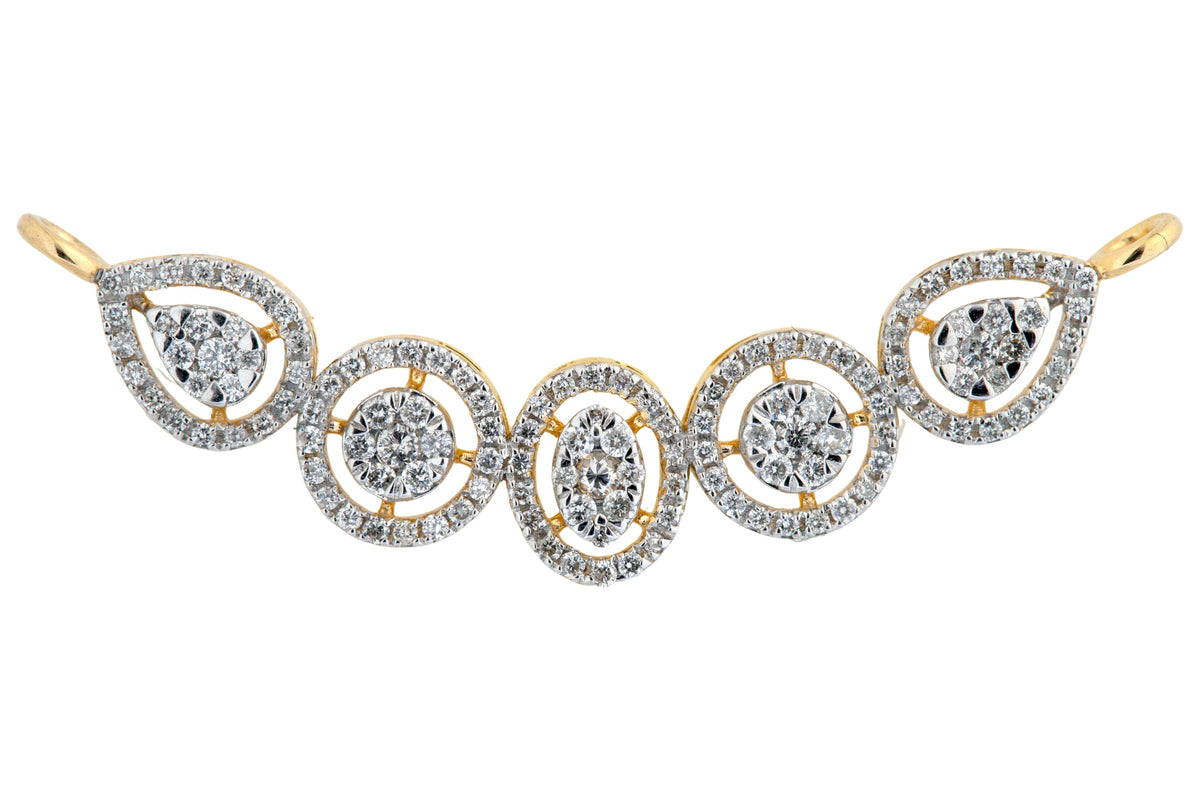 Natural Diamond Mangalsutra Pendant 4TMSJ071