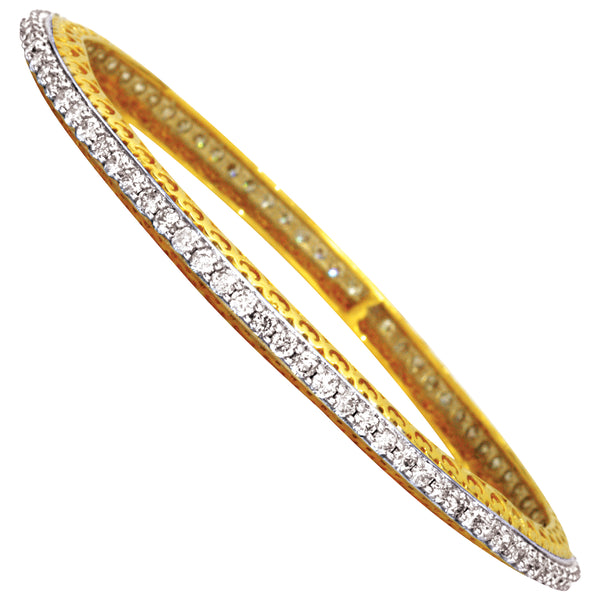 14K Hallmarked Gold | Lab Grown Diamond Bangle 4BGAA065