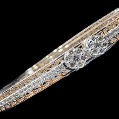 14K Hallmarked Gold | Natural Diamond Bangle 4BGSJ007