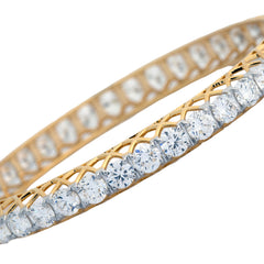 14K Hallmarked Gold | Lab Grown Diamond Bangle 4BGSJ013