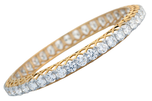 14K Hallmarked Gold | Lab Grown Diamond Bangle 4BGSJ013