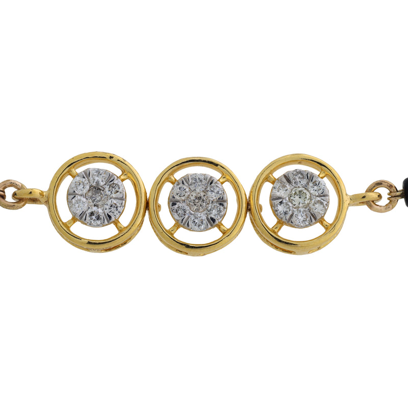 14K Hallmarked Gold | Natural Diamond Bracelet 4BRSJ011