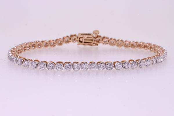 14K Hallmarked Gold | Lab Grown Diamond Bracelet 4BRSJ051