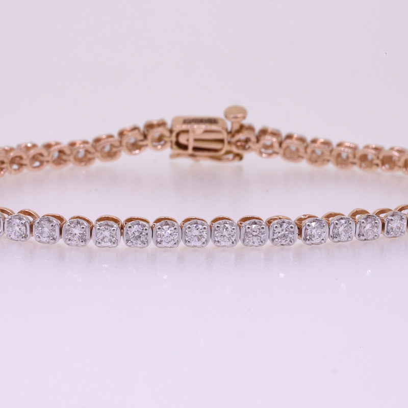 14K Hallmarked Gold | Lab Grown Diamond Bracelet 4BRSJ051