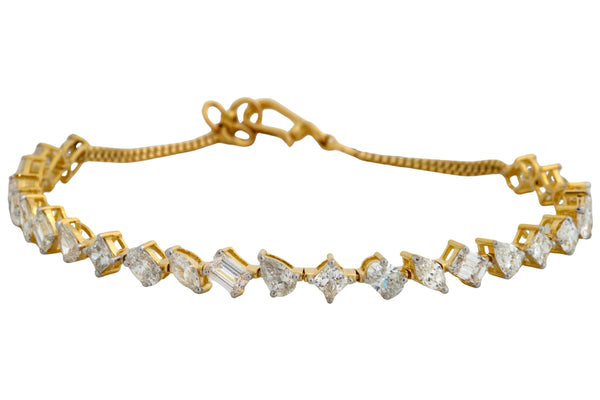 14K Hallmarked Gold | Lab Grown Diamond Bracelet 4BRSJ090