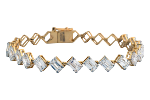 14K Hallmarked Gold | Lab Grown Diamond Bracelet 4BRSJ091