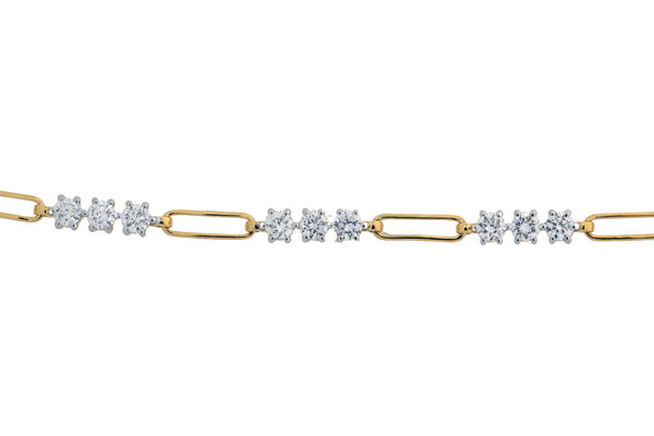 14K Hallmarked Gold | Lab Grown Diamond Bracelet 4BRSJ096