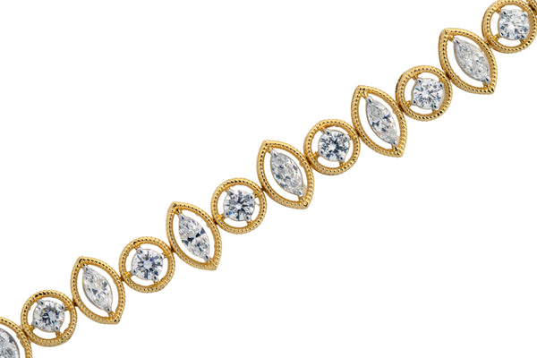 14K Hallmarked Gold | Lab Grown Diamond Bracelet 4BRWA003