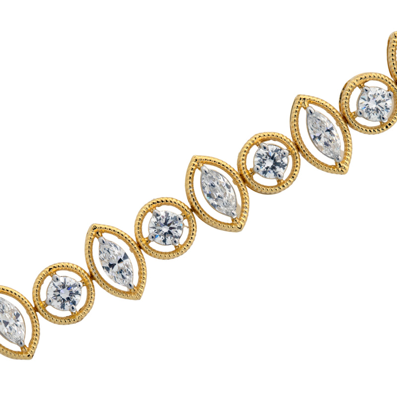 14K Hallmarked Gold | Lab Grown Diamond Bracelet 4BRWA003