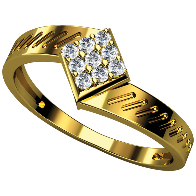 14K Hallmarked Gold | Natural Diamond Gents Ring 4GRAA017