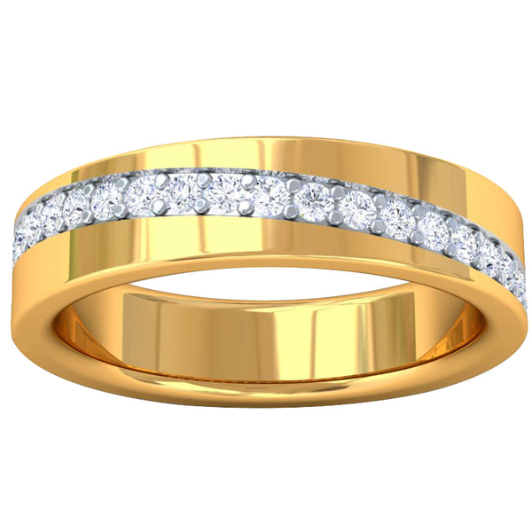 14K Hallmarked Gold | Natural Diamond Gents Ring 4GRAA087