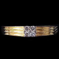 14K Hallmarked Gold | Natural Diamond Gents Ring 4GRAA092