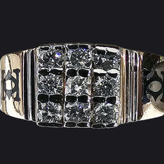 14K Hallmarked Gold | Natural Diamond Gents Ring 4GRSJ023