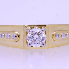 14K Hallmarked Gold | Lab Grown Diamond Gents Ring 4GRSJ030