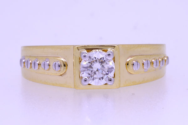 14K Hallmarked Gold | Lab Grown Diamond Gents Ring 4GRSJ030