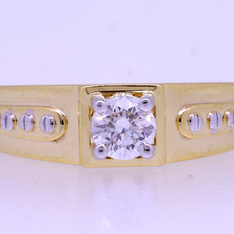 14K Hallmarked Gold | Lab Grown Diamond Gents Ring 4GRSJ030