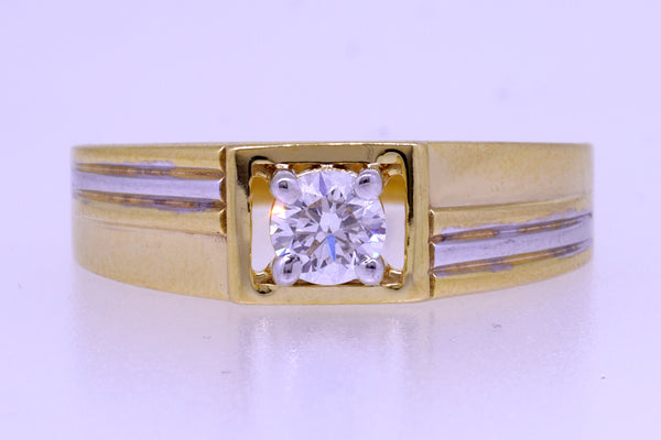 14K Hallmarked Gold | Lab Grown Diamond Gents Ring 4GRSJ031