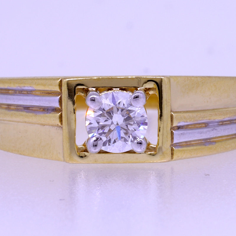 14K Hallmarked Gold | Natural Diamond Gents Ring 4GRSJ031
