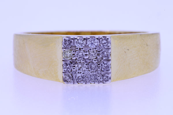14K Hallmarked Gold | Lab Grown Diamond Gents Ring 4GRSJ034