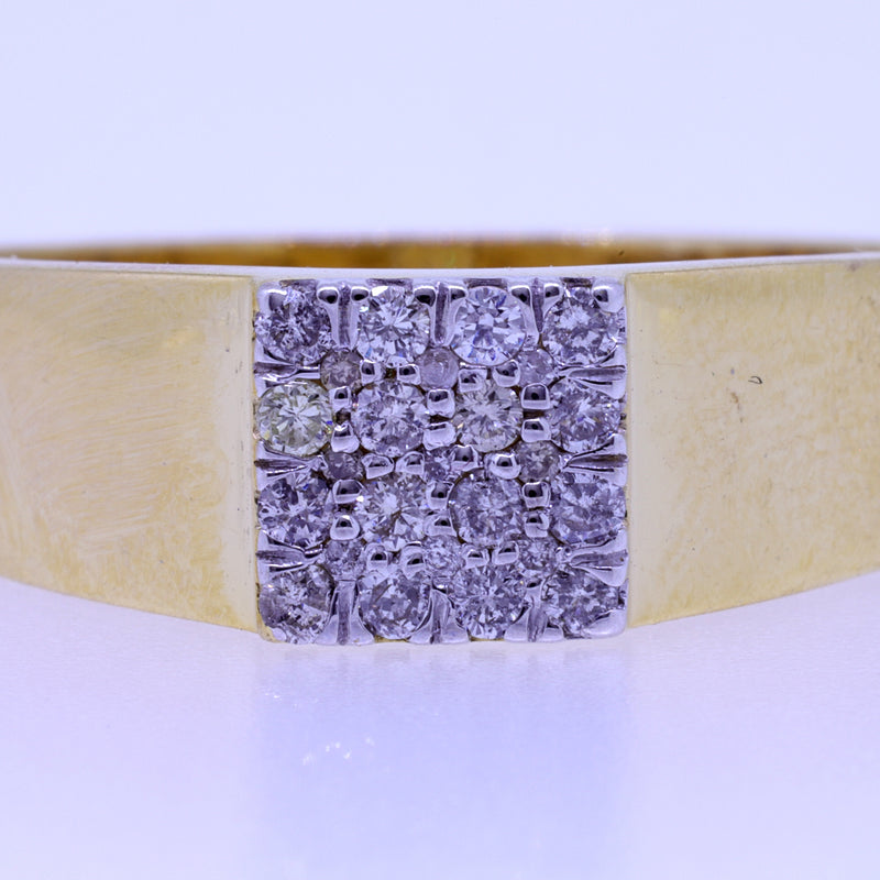14K Hallmarked Gold | Lab Grown Diamond Gents Ring 4GRSJ034