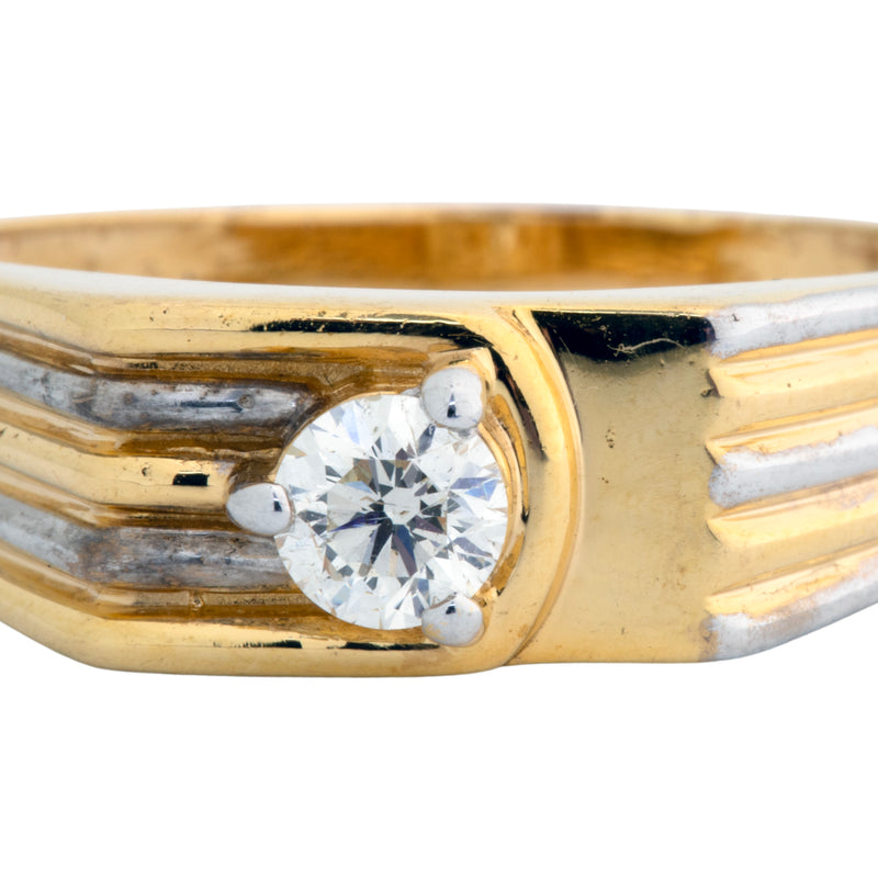 14K Hallmarked Gold | Natural Diamond Gents Ring 4GRSJ045