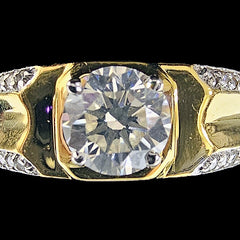 14K Hallmarked Gold | Natural Diamond Gents Ring 4GRSJ060