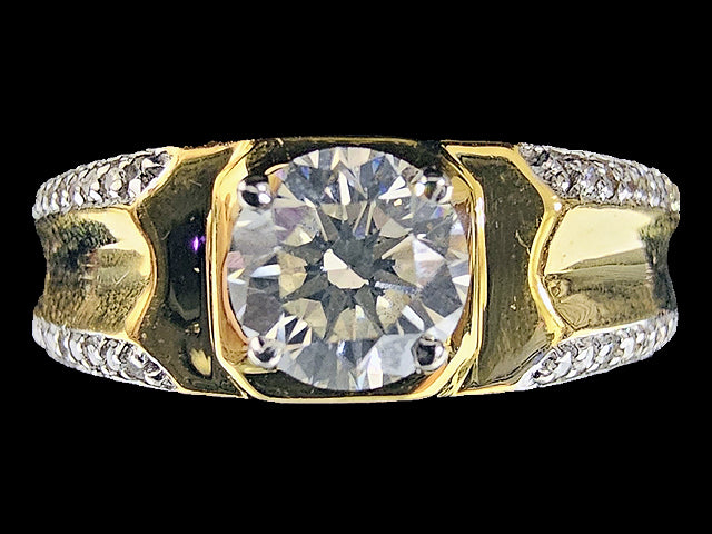 14K Hallmarked Gold | Natural Diamond Gents Ring 4GRSJ060