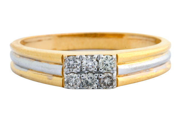 14K Hallmarked Gold | Natural Diamond Gents Ring 4GRSJ067