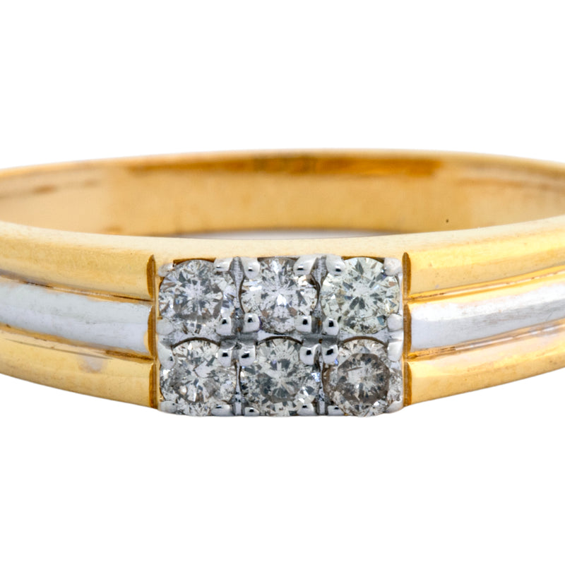 14K Hallmarked Gold | Natural Diamond Gents Ring 4GRSJ067