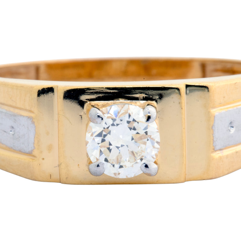 14K Hallmarked Gold | Natural Diamond Gents Ring 4GRSJ102