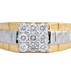 14K Hallmarked Gold | Lab Grown Diamond Gents Ring 4GRSJ104