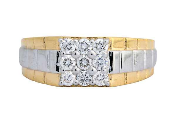 14K Hallmarked Gold | Lab Grown Diamond Gents Ring 4GRSJ104