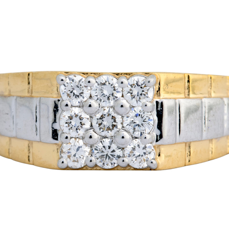14K Hallmarked Gold | Lab Grown Diamond Gents Ring 4GRSJ104