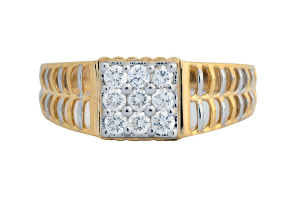 14K Hallmarked Gold | Lab Grown Diamond Gents Ring 4GRSJ110