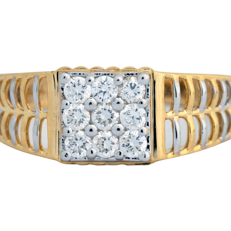 14K Hallmarked Gold | Lab Grown Diamond Gents Ring 4GRSJ110