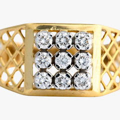14K Hallmarked Gold | Lab Grown Diamond Gents Ring 4GRSJ116
