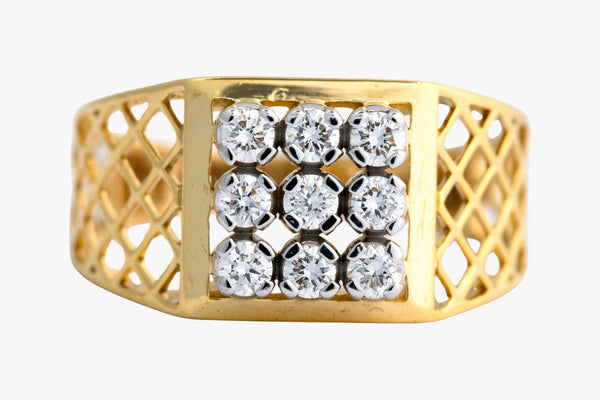 14K Hallmarked Gold | Lab Grown Diamond Gents Ring 4GRSJ116