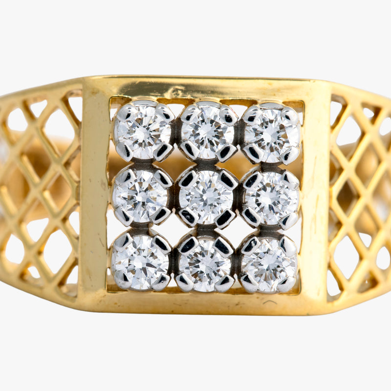 14K Hallmarked Gold | Lab Grown Diamond Gents Ring 4GRSJ116