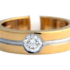 18K Hallmarked Gold | Lab Grown Diamond Gents Ring GRSJ121
