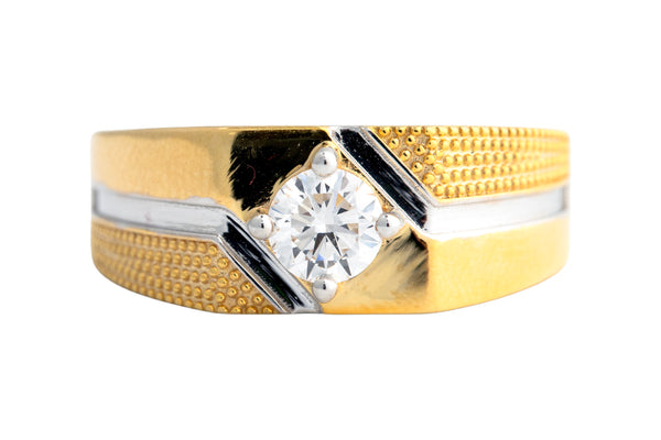 14K Hallmarked Gold | Lab Grown Diamond Gents Ring 4GRSJ122
