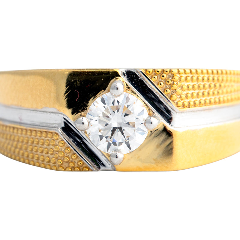 14K Hallmarked Gold | Lab Grown Diamond Gents Ring 4GRSJ122