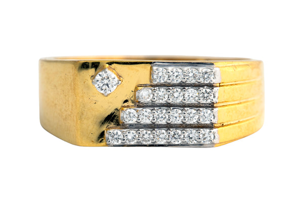 9K Hallmarked Gold | Lab Grown Diamond Gents Ring 9GRWA301