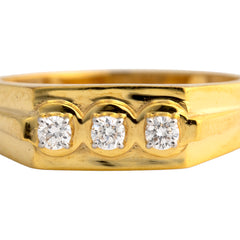 9K Hallmarked Gold | Lab Grown Diamond Gents Ring 9GRWA302