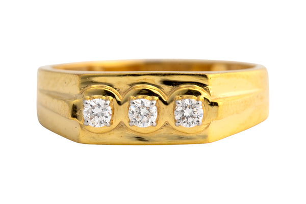 9K Hallmarked Gold | Lab Grown Diamond Gents Ring 9GRWA302