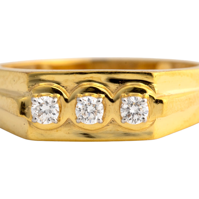 9K Hallmarked Gold | Lab Grown Diamond Gents Ring 9GRWA302