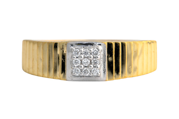 9K Hallmarked Gold | Lab Grown Diamond Gents Ring 9GRWA303