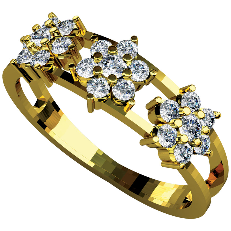 14K Hallmarked Gold | Natural Diamond Ladies Ring 4LRAA009