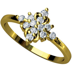 14K Hallmarked Gold | Natural Diamond Ladies Ring 4LRAA050