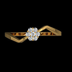 14K Hallmarked Gold | Natural Diamond Ladies Ring 4LRAA057